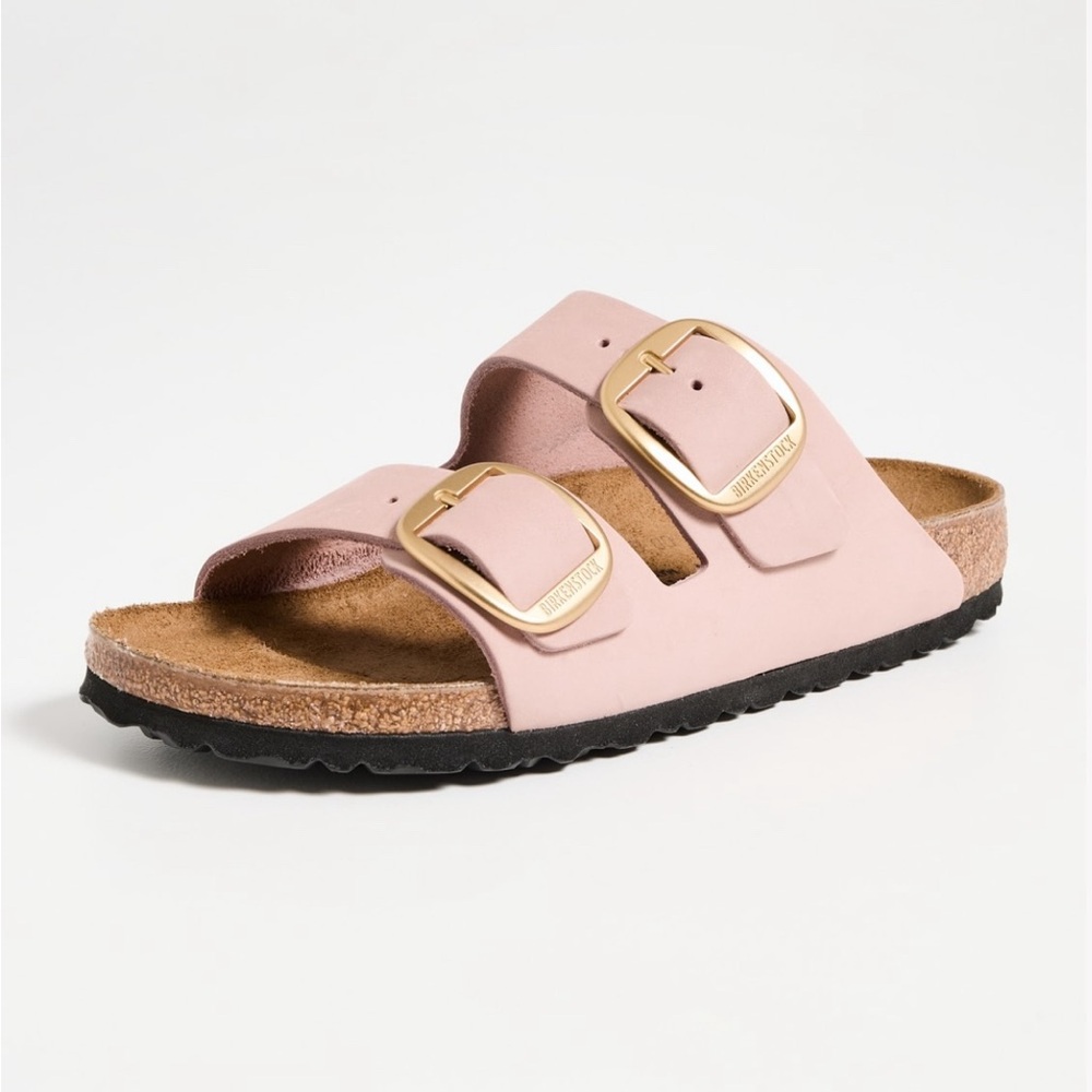 New soft pink Birkenstock Arizona Big Buckle Sandals